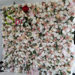 SPR Luxury Artificial 3D Rolled up Home Decoration or Wedding Party Ceiling Decorative Blush Pink Flower Wall - 1*1M(3.28*3.28ft) / SPR-FW21815-7