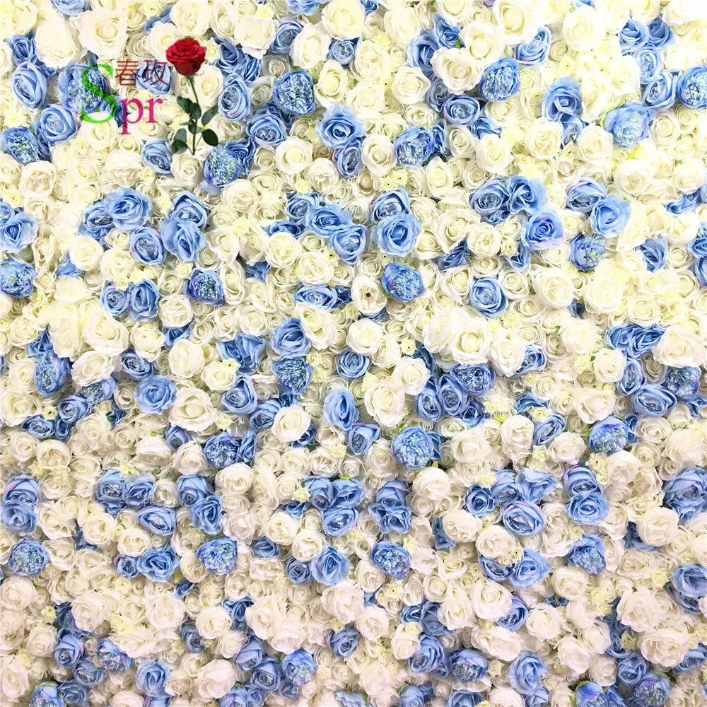SPR Free Shipping 30pcs/set Ombre Wedding Occasion Handcrafted Silk Cloth Artificial Rose Flower Wall Backdrop Indoor/Outdoor