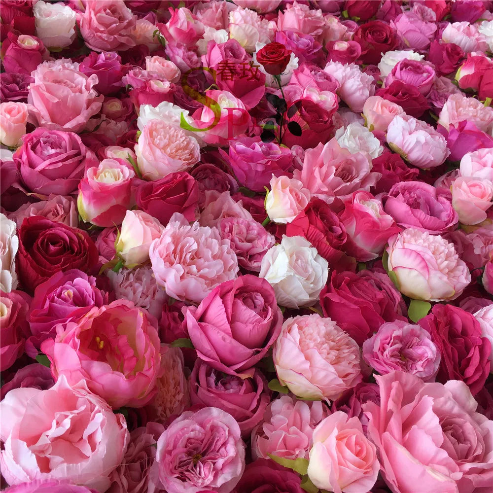 SPR Supplies New High Quality Silk Flower Table Wedding Centerpieces Decor Plant Panel Decorative Rose Wall