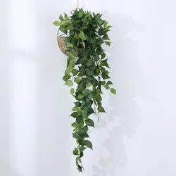 Artificial Vines Kit 71" Silk Eucalyptus Ivy Garland Natural Odorless Greenery Hanging Plant Wedding Party Decor Indoor - Over 6 ft / Brown