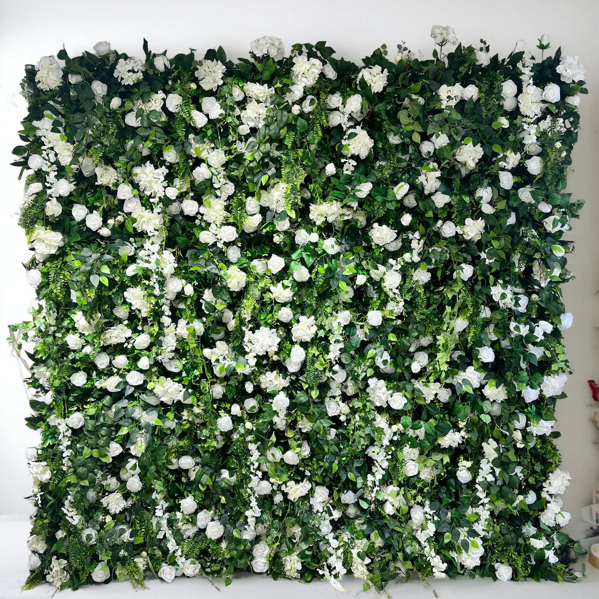 SPR High Quality Eco-Friendly 5D Red Rose Greenery Silk Flower Backdrop Wedding Decoration Wall for Halloween Christmas New Year