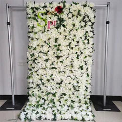 SPR ROLL Handmade Lightweight Fabric Back Style Customizable Size Color Artificial Rose Flower Wall Wedding Birthday Party - 1*1M(3.28*3.28ft) / SPR-FW2141-11