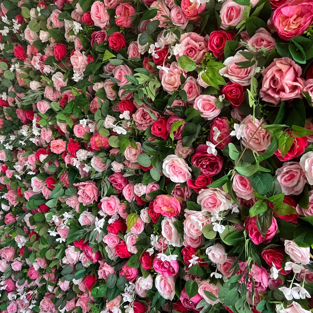 SPR Customized Handmade European High Quality Wedding Christmas Floral Roll Ombre Artificial Silk Flower Wall Rose Backdrop