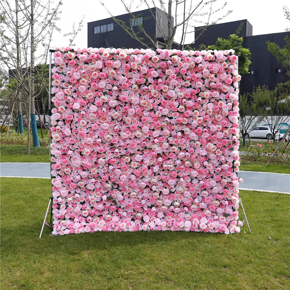 SPR Wholesale Silk Artificial Wedding Flower Wall Backdrop 8ft 8ft for Restaurant Decoration Wedding Party Events Mother's Day