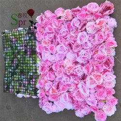 SPR Free Shipping 30pcs/set Ombre Wedding Occasion Artificial Rose Flower Wall Backdrop Factory Sales - SPR-FW2098-12