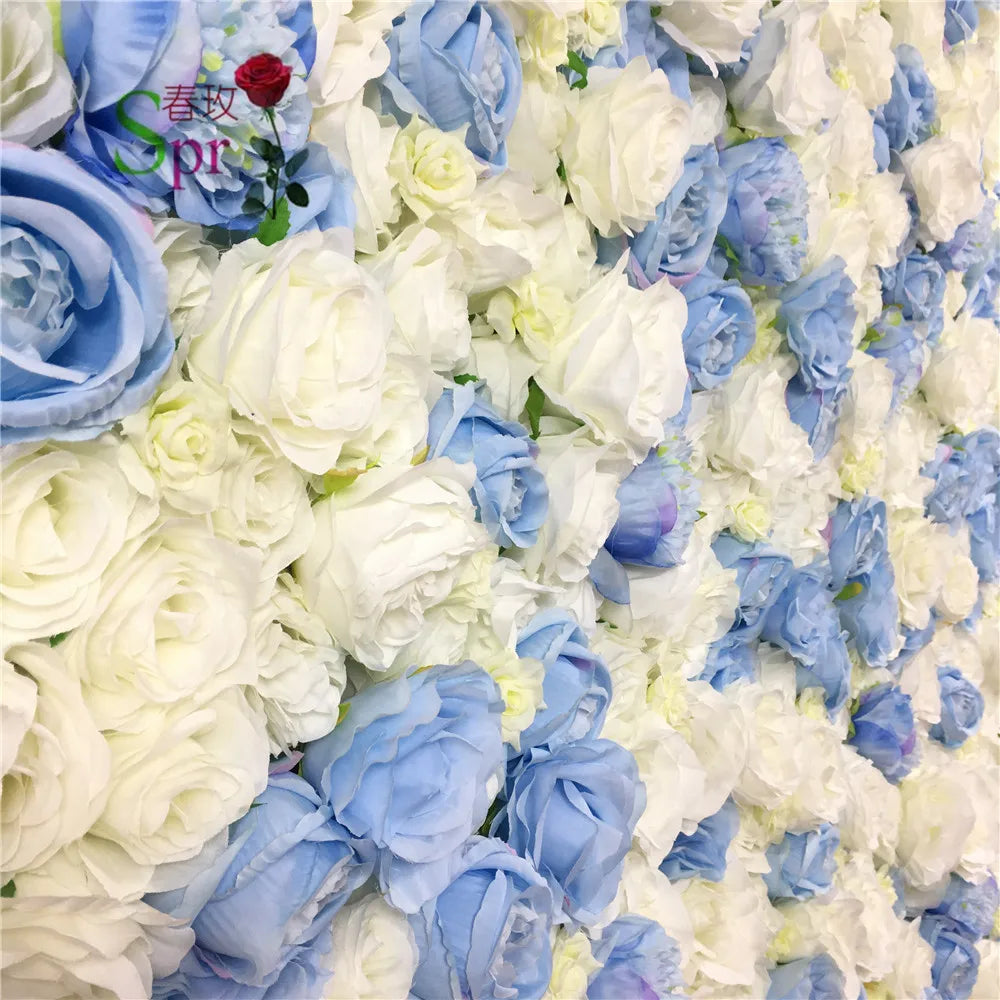 SPR Free Shipping 30pcs/set Ombre Wedding Occasion Handcrafted Silk Cloth Artificial Rose Flower Wall Backdrop Indoor/Outdoor