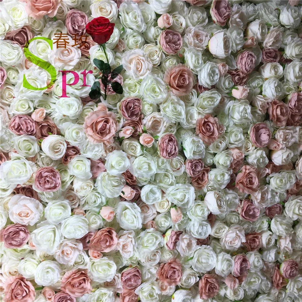 SPR Detachable Simple New Arrival Wedding Decoration Backdrop Cloth Artificial Flower Wall Wholesale