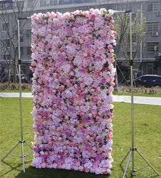 SPR Wholesale Silk Artificial Wedding Flower Wall Backdrop 8ft 8ft for Restaurant Decoration Wedding Party Events Mother's Day - SPR-XMBD008