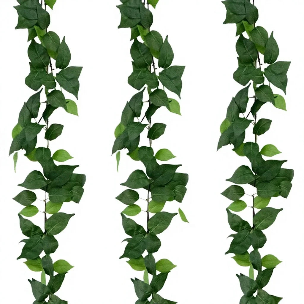 Artificial Vines Kit 71" Silk Eucalyptus Ivy Garland Natural Odorless Greenery Hanging Plant Wedding Party Decor Indoor