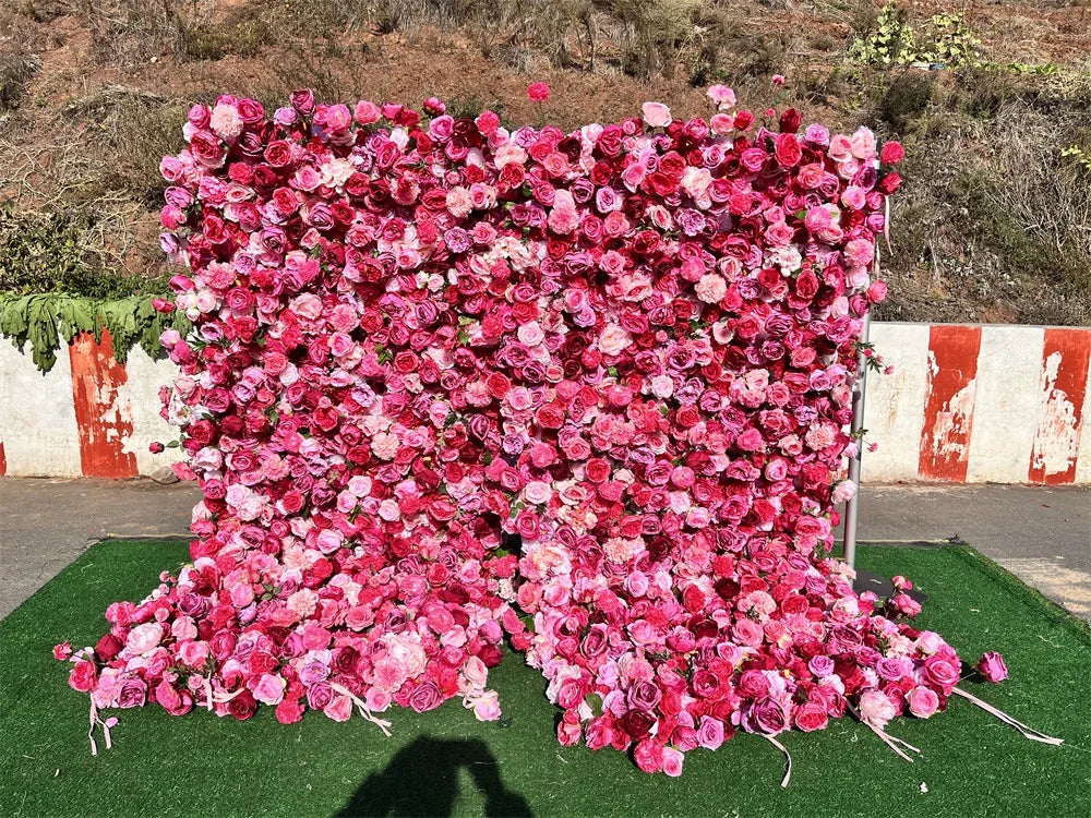 SPR Realistic Artificial Flower Wall Panels High Quality White Silk Roses for Wedding Backdrop and Christmas Events