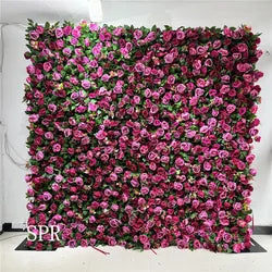 SPR Bridesmaids Bouquet Top Selling Roll up Cloth Black Silk Flower Wall for Wedding Party Birthday Baby shower Decoration Wall - 1*1M(3.28*3.28ft) / SPR-FW231215-4