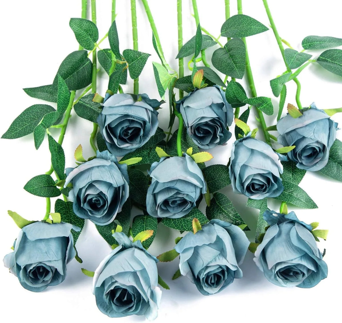 SPR High Simulation Large Artificial Roses With Long Iron Stem for DIY Floral Arrangement Wedding Home Party Decor