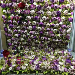 SPR Top Selling Roll up Cloth Back Mix White and Ivory Silk Flower Wall for Wedding Backdrop Decoration - SPR-FW21323-4