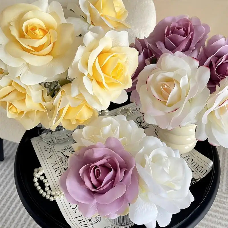 High Quality Wholesale Autumn Artificial Single Rose Real Touch Roses Flower for Table Centerpiece Wedding Decoration