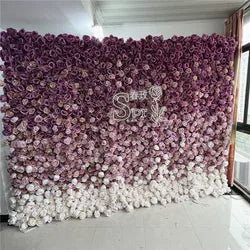 SPR Bridal Bouquet Fabric Back Blue Flower Wedding Decor Backdrop Flowerwall Artificial Decoration Custom Floral Wall Panels - 1*1foot / SPR-FW221130-7