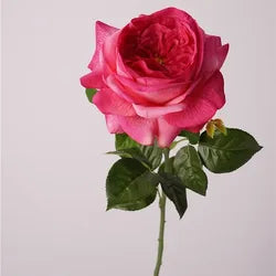 High Quality Real Touch Roses Long Stem Red Ivory Rose Real Touch Faux Flowers for Wedding Home Decorations - Total Length 69CM / 03-Rose Red