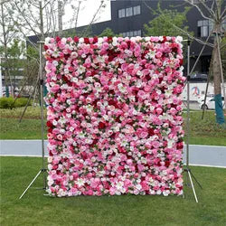SPR Wholesale Silk Artificial Wedding Flower Wall Backdrop 8ft 8ft for Restaurant Decoration Wedding Party Events Mother's Day - SPR-XMBD023