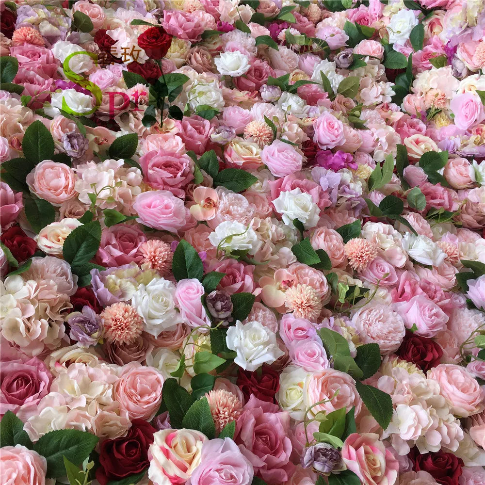 SPR ROLL Handmade Lightweight Fabric Back Style Customizable Size Color Artificial Rose Flower Wall Wedding Birthday Party