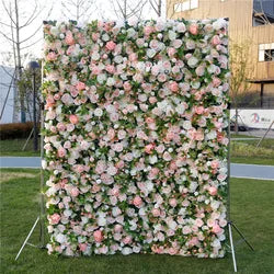SPR Wholesale Silk Artificial Wedding Flower Wall Backdrop 8ft 8ft for Restaurant Decoration Wedding Party Events Mother's Day - SPR-XMBD012