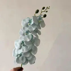 High Quality Real Touch 9 Head Artificial Phalaenopsis Flowers Big Blooms Orchid Flowers Leaves Stem Plants for Home Wedding - Height 98CM / 11-Mint Green