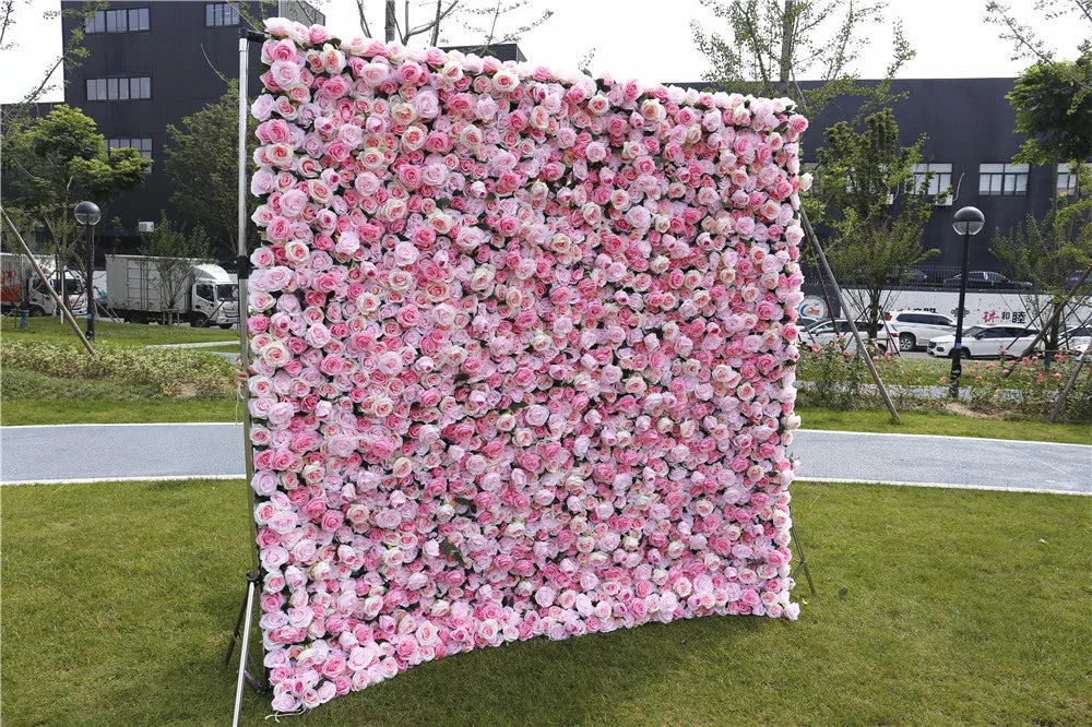 SPR Wholesale Silk Artificial Wedding Flower Wall Backdrop 8ft 8ft for Restaurant Decoration Wedding Party Events Mother's Day