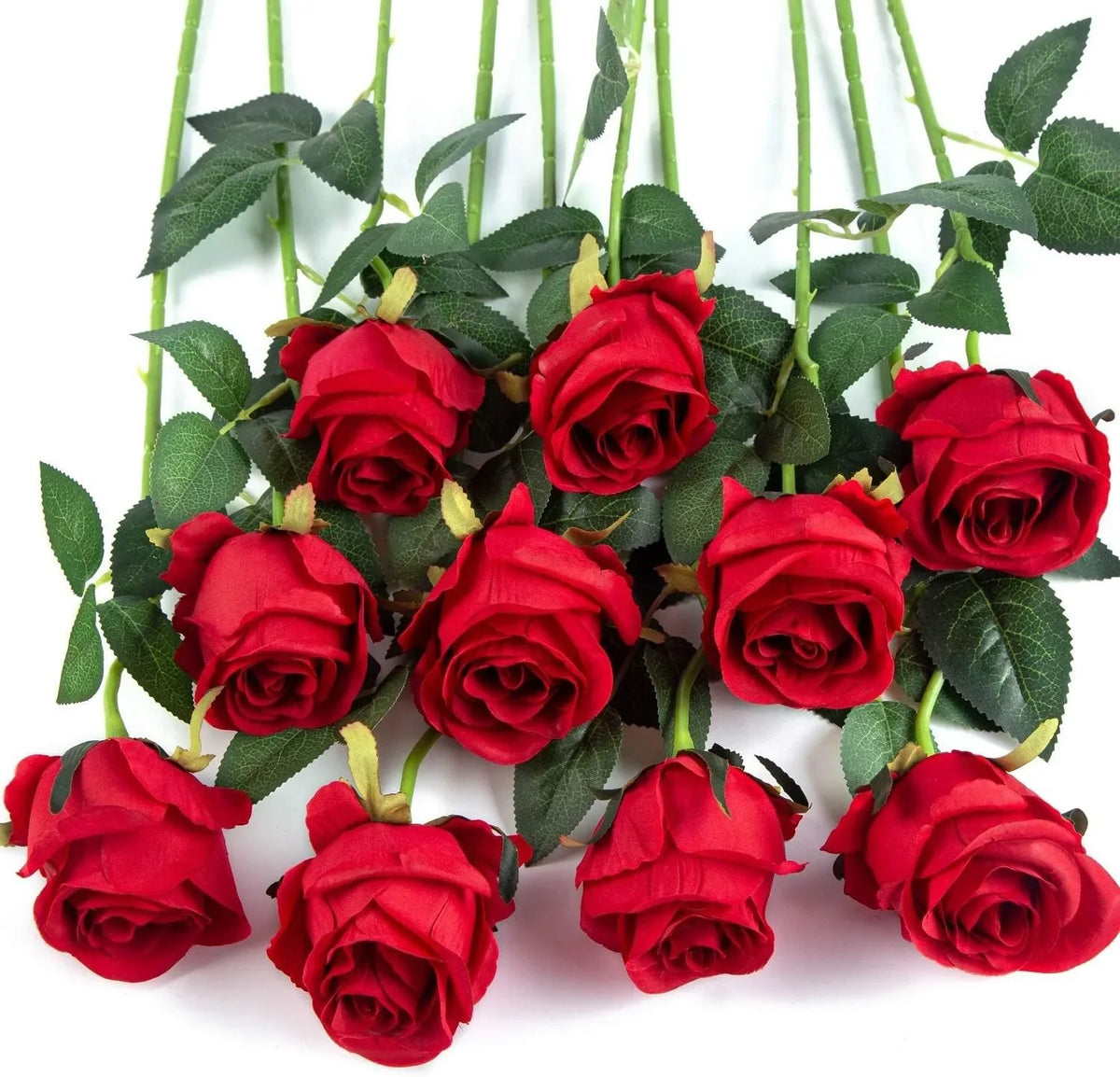 SPR High Simulation Large Artificial Roses With Long Iron Stem for DIY Floral Arrangement Wedding Home Party Decor
