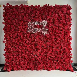 SPR Bridal Bouquet Wedding Decoration Indoor Decorative Silk Roses Flowers Artificial Backdrop Flower Floral Wall Panel Roll - SPR-FW22611-6