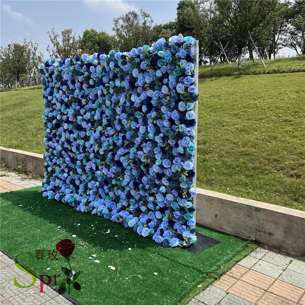 SPR Wholesale Purple Rose Bridal Bouquet Artificial Silk Flowers Handmade Faux Floral Bouquet for Wedding Background Decoration