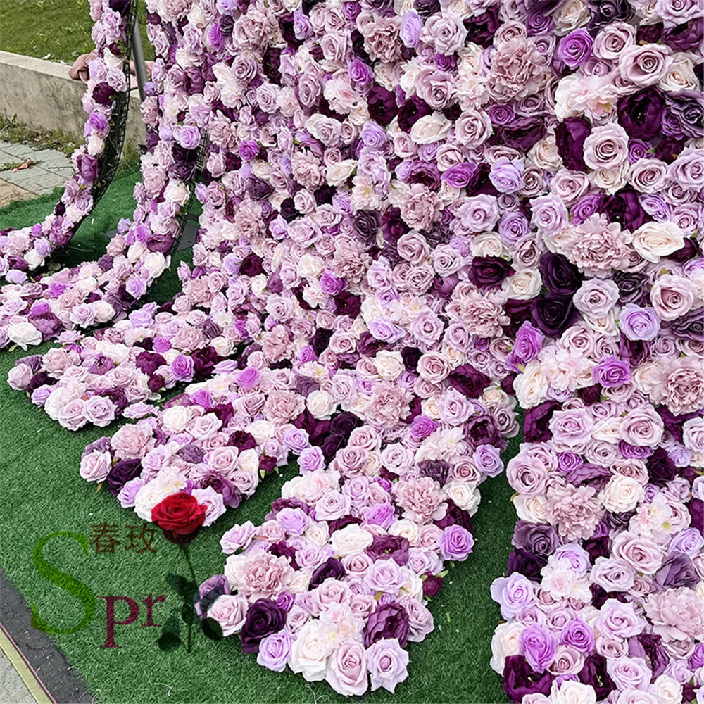 SPR Bridesmaids Bouquet DIY Flower Arrangementartifical Flower Wall Roll up Artificial Rose Orchid Wedding Flower Backdrop Wall
