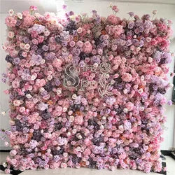 SPR Wholesale Custom White Green Wedding Supplies Decoration Rose Backdrop Silk Artificial Decorative Flower Wall Zhejiang Model - 1*1m(3.28*3.28ft) / SPR-FW221020-2