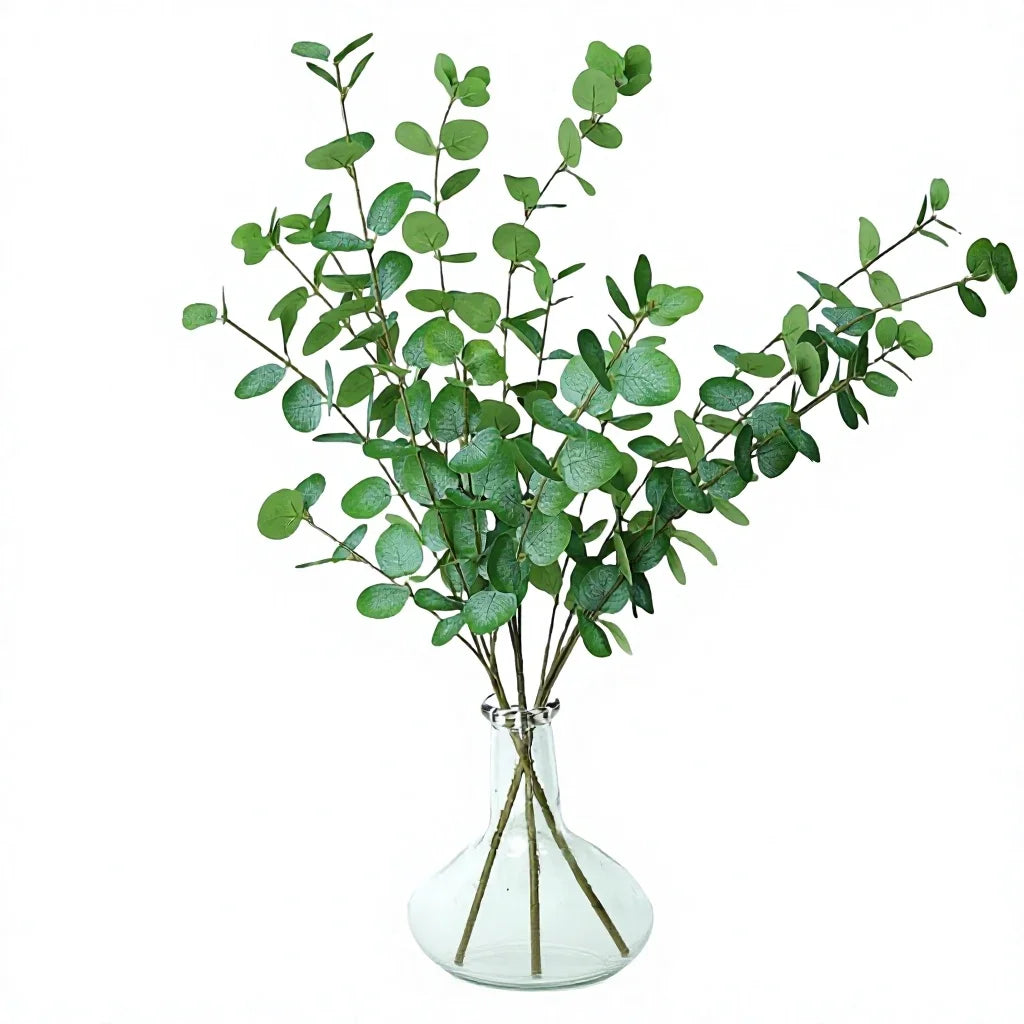 Artificial Silk Eucalyptus Branches High Simulation Greenery Stems for Home Vase Wedding Floral Arrangement Decor