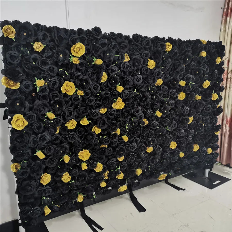 SPR Flores Artificiais Restaurant and Wedding Ceremony Events Fabric Artificial Red Rose Decorative 3d Wall Panel