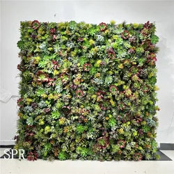SPR High Quality Purple Artificial Flower Wall Silk Rose Wall Panels for Wedding Backdrop - SPR-FW23519-2