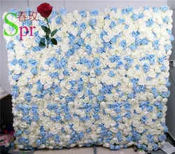 SPR Free Shipping 30pcs/set Ombre Wedding Occasion Handcrafted Silk Cloth Artificial Rose Flower Wall Backdrop Indoor/Outdoor - 60*40cm(23.62*15.75in) / SPR-FW18917-1